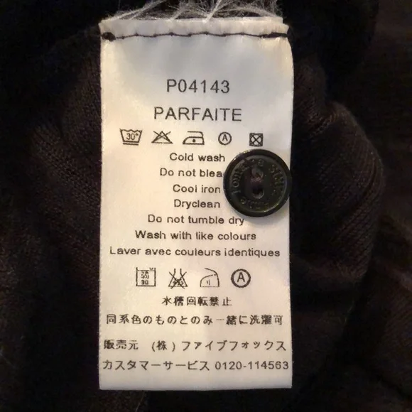 Anne Fontaine Veronica ribbed cotton semi-sheer button ruffle trim cardigan - Picture 9 of 14